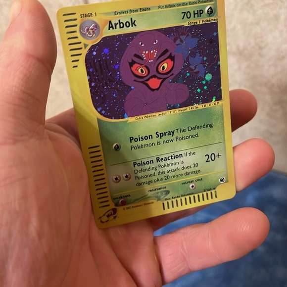 Arbok 3/165 Nintendo 2002 Trading Card Ungraded Pokémon Expedition - Picture 3 of 4